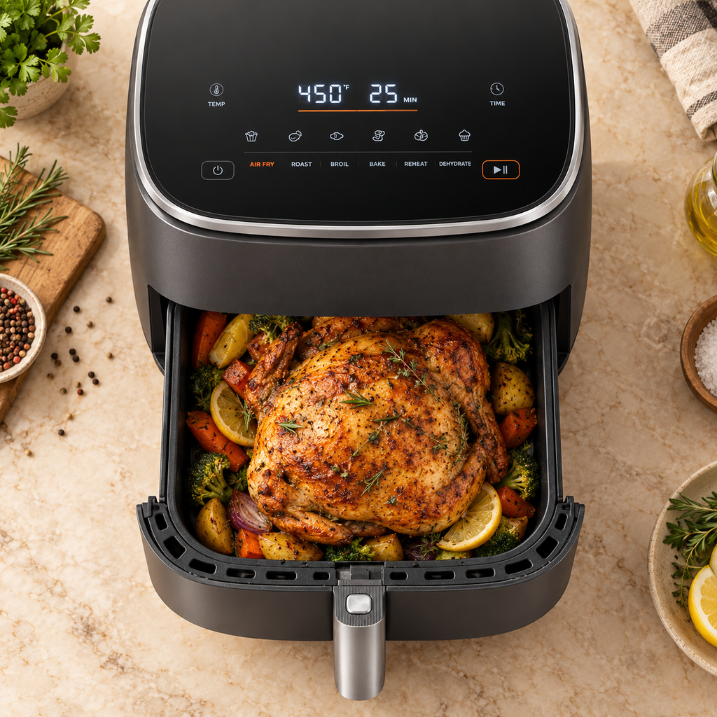 Golden Roast Chicken Air Fryer Feast