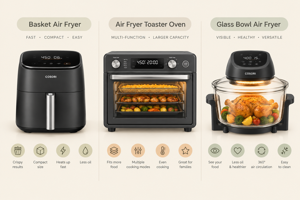 Kitchen Air Fryer Comparison Infographic